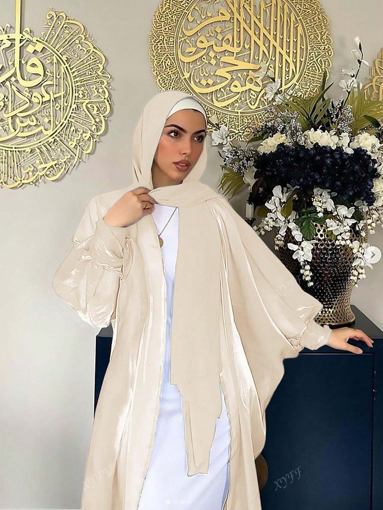 Spring And Summer New Women's Puff Sleeve Cardigan Dubai Elegant Long Dress