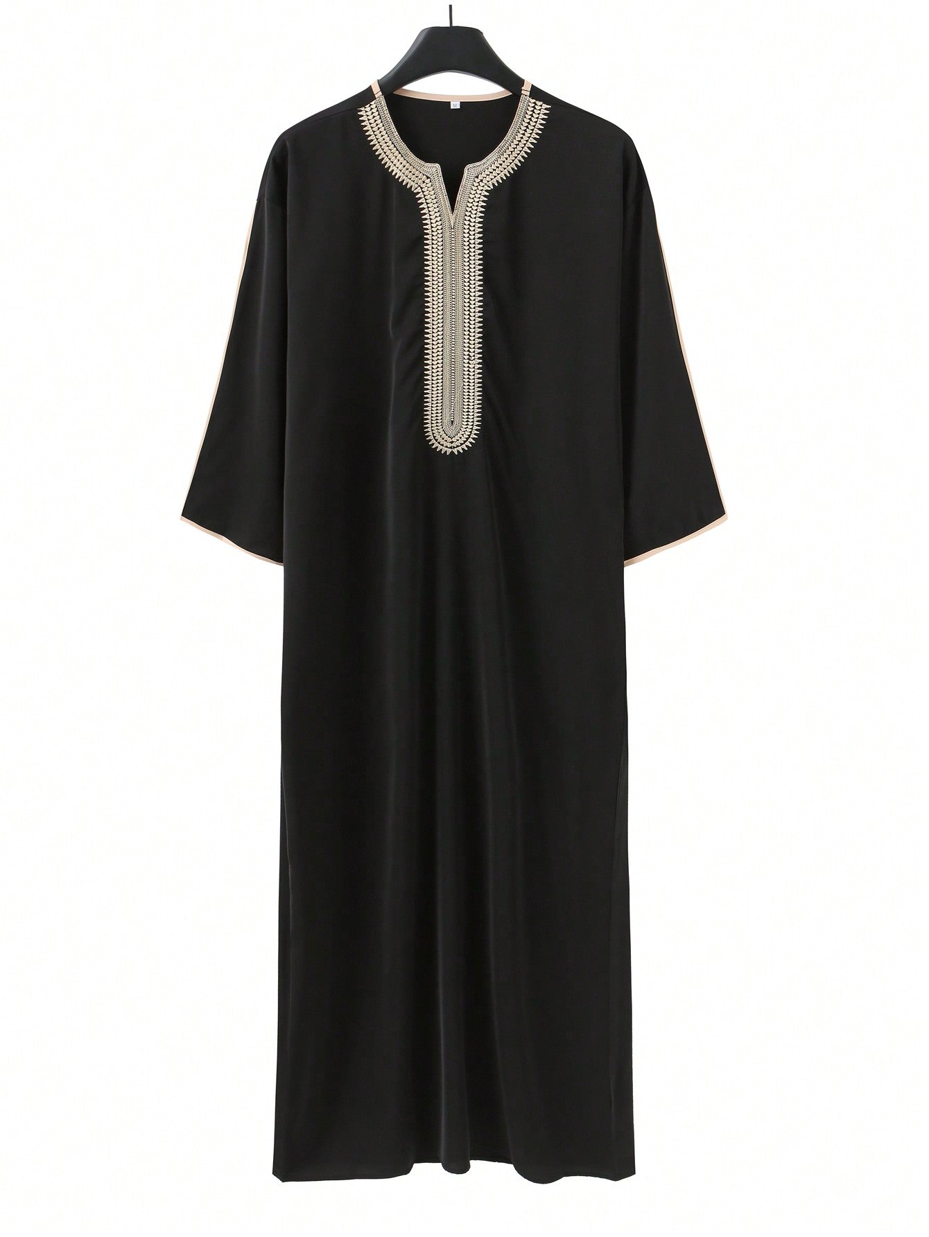 Islamic Loose Men's Robe Embroidered Moroccan Men's Traditional Casual Festival Robe