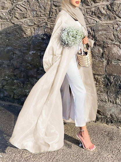 Spring And Summer New Women's Puff Sleeve Cardigan Dubai Elegant Long Dress
